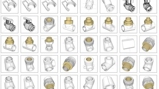 Sketchup монтаж сантехарматуры