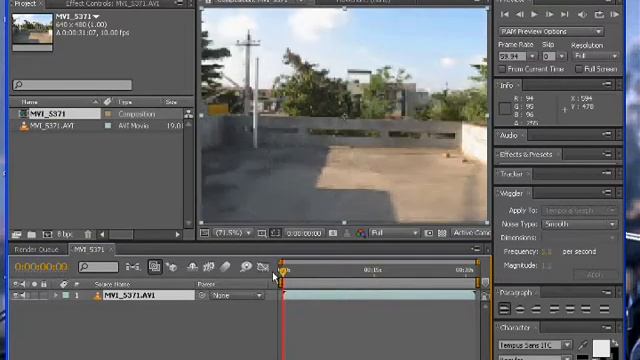 Adobe after effects tutorial for camera shake effect(wiggler)