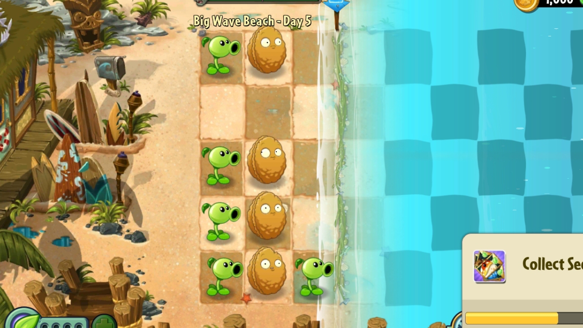 День 5 Большая Пляжная Волна (Big Wave Beach) Plants vs. Zombies 2