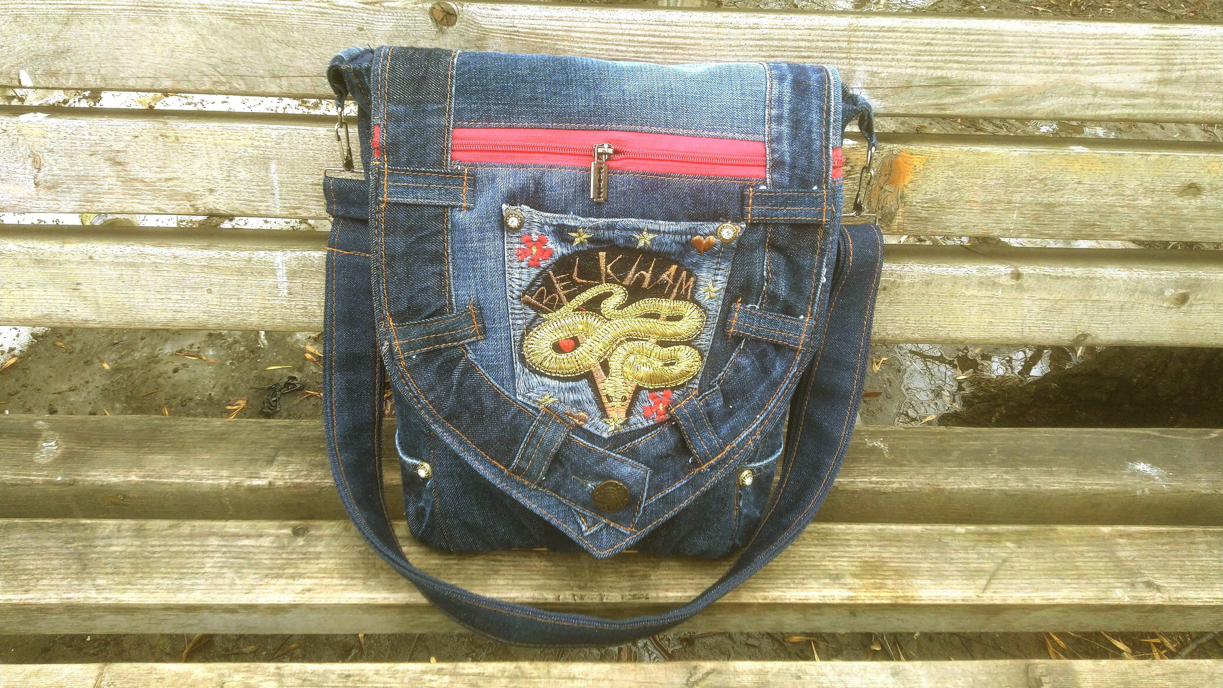 DIY Bag Jeans Fantasy Сумка рюкзак из джинсов своими руками полный МК и выкройка Джинсовая Фантазия