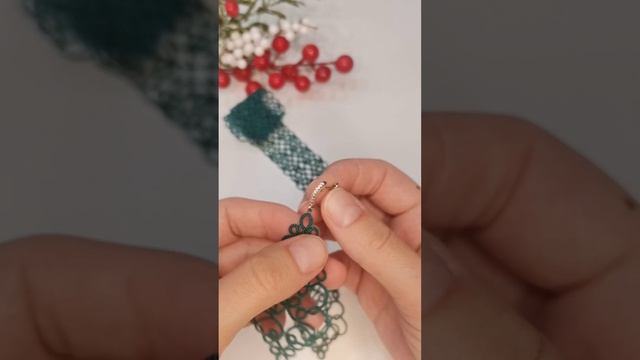 Фриволите серьги и колье.