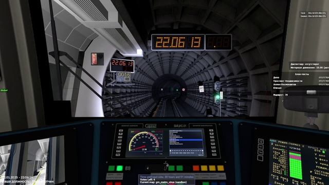 Таймлапс от лица машиниста 81-760 Ока в Garry's mod metrostroi