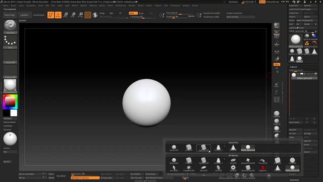 Working with Primitives in ZBrush. How to have a Primitive and a sculptable mesh