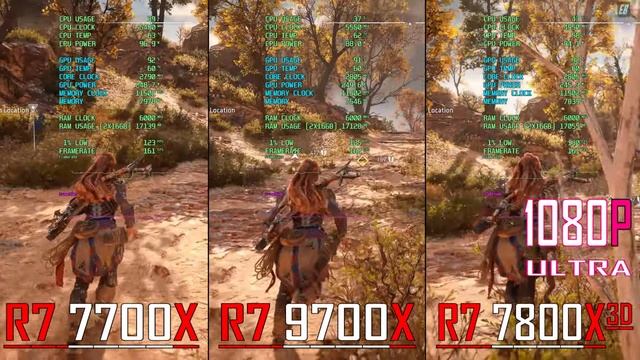 RYZEN 7 7700X vs RYZEN 7 7800X3D vs RYZEN 7 9700X || PC GAMES BENCHMARK TEST ||