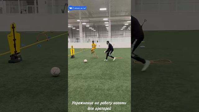 Упражнение на работу ногами для вратарей