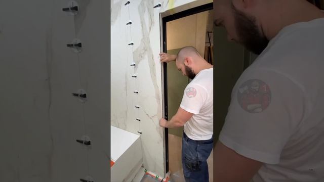 Откосы из широкоформатного керамогранита.