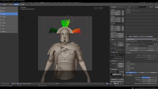 38_How to Create Spartan Crest in Blender 2.8