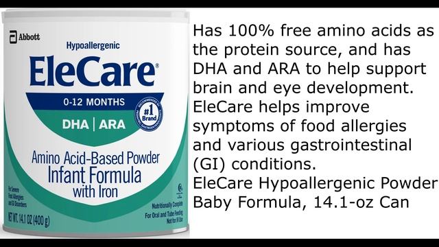 What is EleCare formula good for?