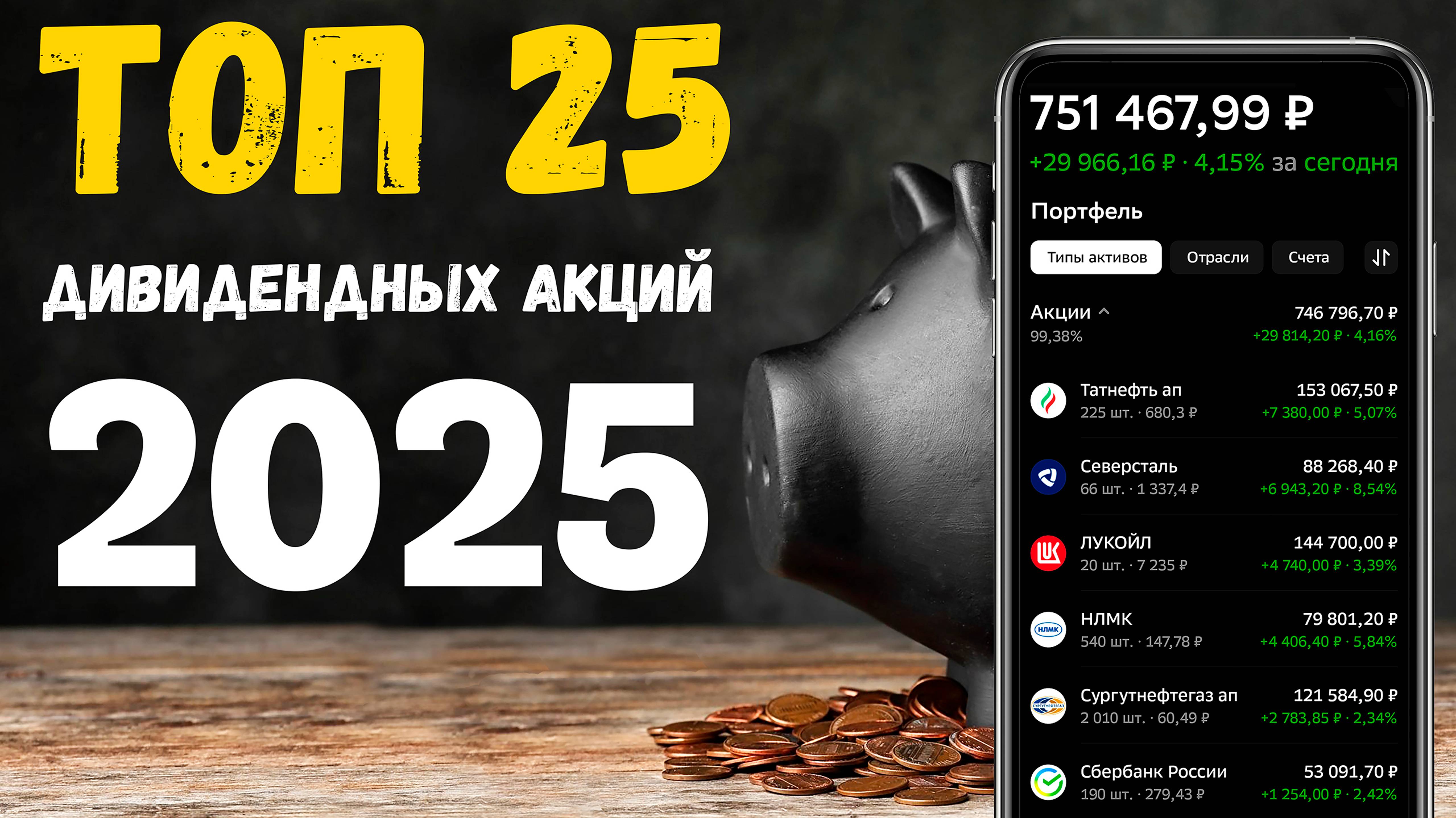 Дивидендный Портфель Работяги на 2025 год! Только Лучшие Акции!