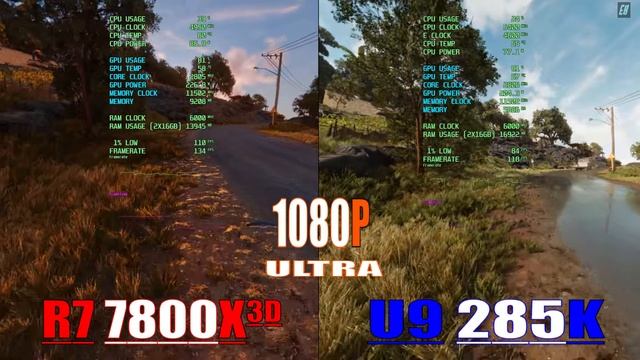 ULTRA 9 285K vs RYZEN 7 7800X3D || PC GAMES BENCHMARK TEST ||