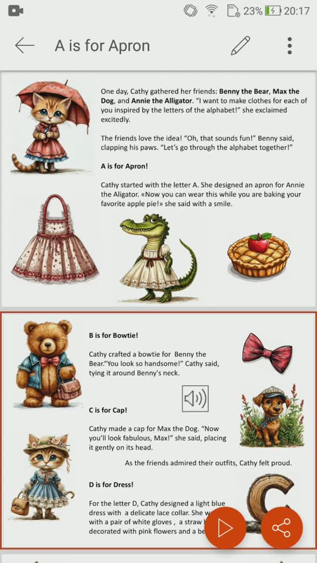 A is for an Apron and other stories.