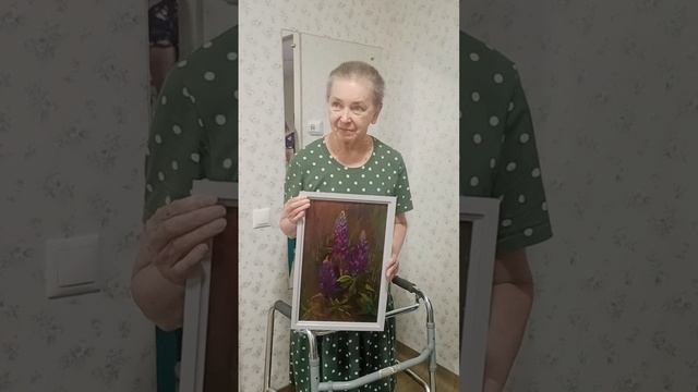 Благотворительная поездка в геронтологический центр с картинами