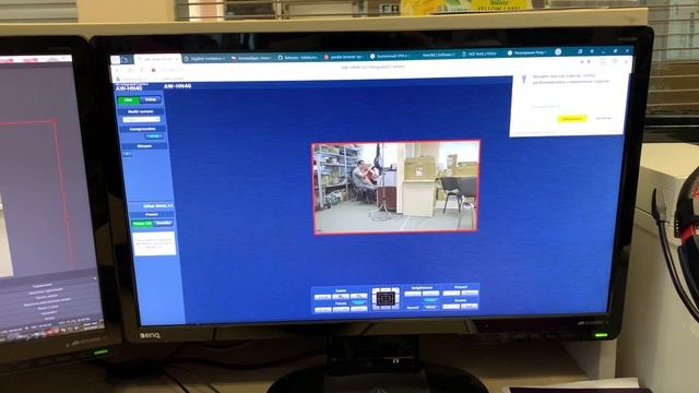 NDI-поток с камеры на комп и параллельно стрим на видеостену с камеры Panasonic AW-HN40