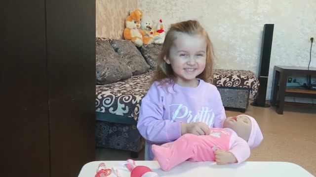 Распаковка Baby Annabell | Полина играет с новой куклой Беби Аннабель в дочки матери