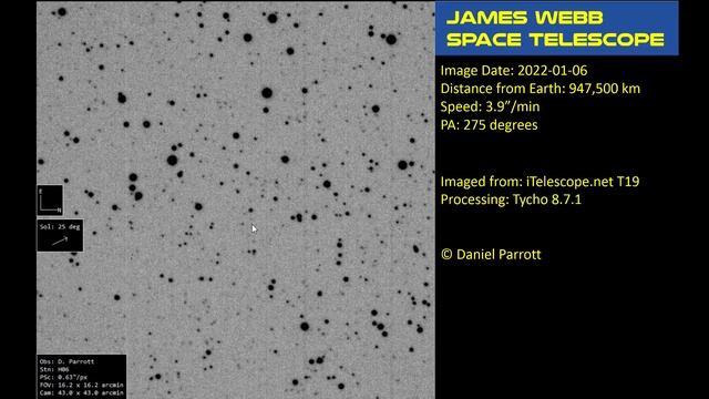 (2022-01-06) JWST imaged on Jan 6, 2022