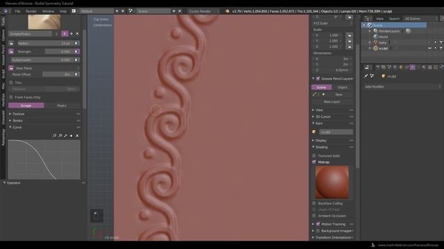 39_Radial Symmetry Sculpting in Blender 2.79 ⧸ 2.8