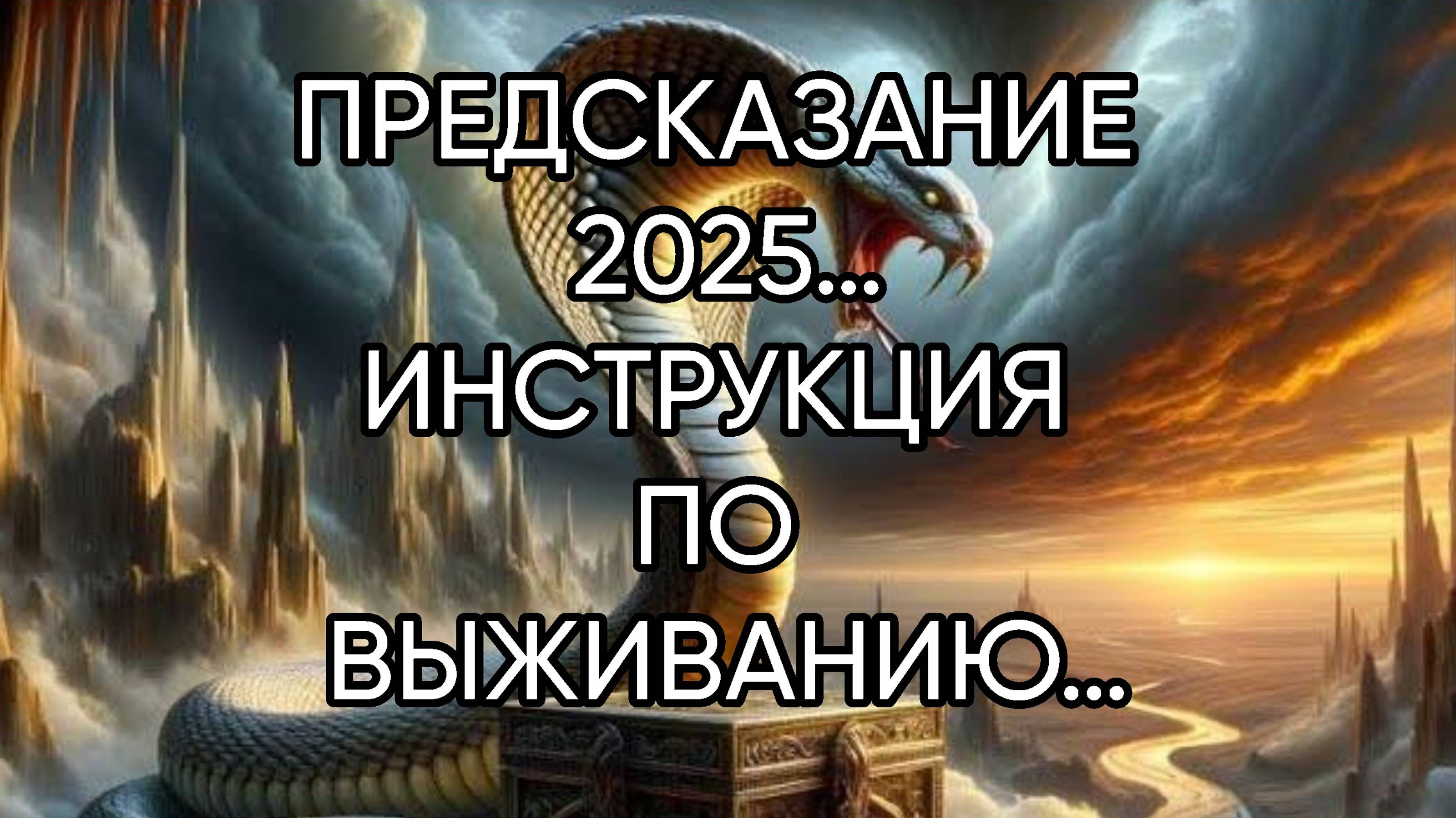 ПРЕДСКАЗАНИЕ 2025…ИНСТРУКЦИЯ ПО ВЫЖИВАНИЮ…