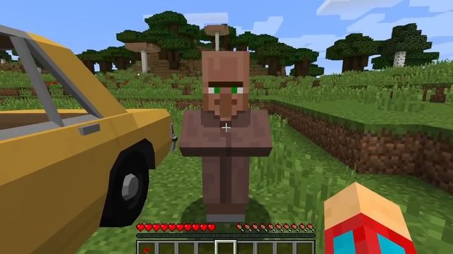 МЫ С ЖИТЕЛЕМ НЕ МОЖЕМ ПОДЕЛИТЬ ЭТУ МАШИНУ В МАЙНКРАФТ | Компот Minecraft