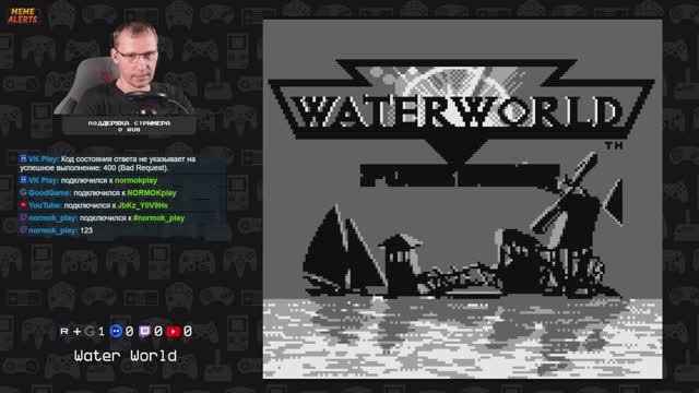 Water World - играем на [ GameBoy 8-BIT ] (СТРИМ)