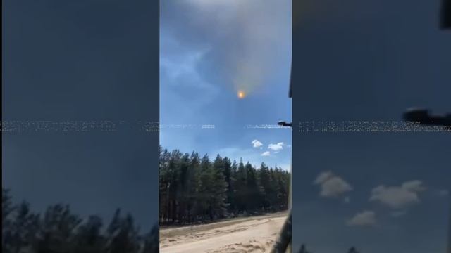 Работа РСЗО Ураган