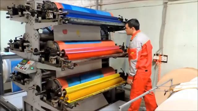 РОЛЕВАЯ ФЛЕКСОМАШИНА РПФМ-6. Flexo printing machine.
