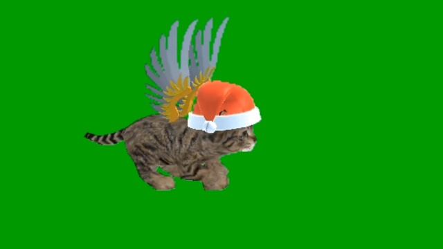 НОВОГОДНИЙ КОТИК БЕГАЕТ ЗЕЛЁНЫЙ ФОН БЕРИТЕ ЕСЛИ ХОТИТЕ