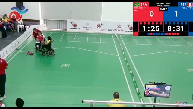 Бочча Calí World Boccia Challenger 10.10.2024. Джойс Соуза Лира VS Дженни Киспе Лавадо(BC4)