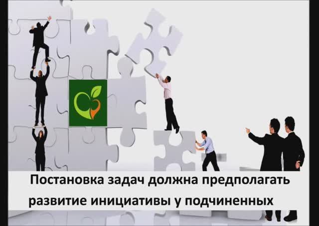 Постановка задач, делегирование. (Курс менеджмента)