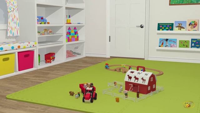 Игровая комната Масика и Малышки. Мультик для самых маленьких про игрушки_ кухня, машинки