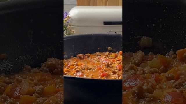 Проще рецепта вы уже не найдите  макароны с овощами и фаршем #рецепт #рецепты #food