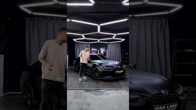 BMW 4 - Полная оклейка в черный матовый полиуретан
