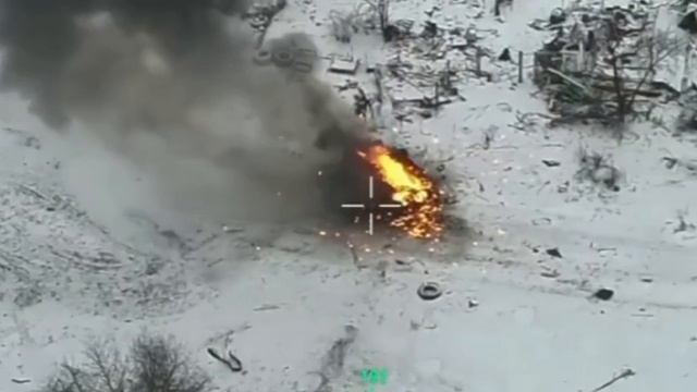 Подрыв БК БМП-1 ВСУ после попадания нашего FPV-дрона, Курское приграничье.  ГРУППА ВАГНЕРА "ХИЩНИК"