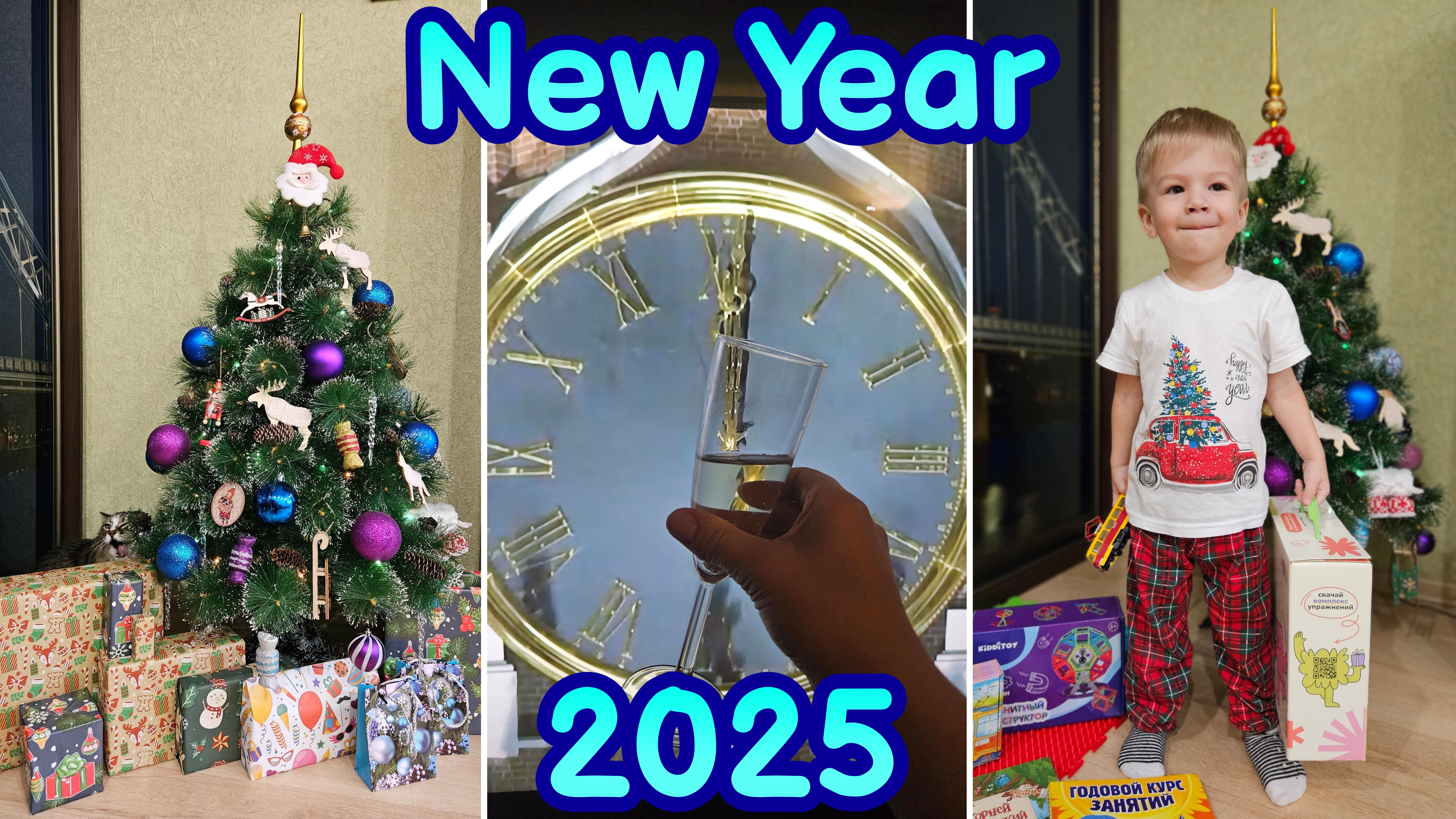 ВЛОГ | NEW YEAR 2025 | РАСПАКОВКА ПОДАРКОВ | НАША ЁЛКА | ПОДАРОК ДЛЯ КОТА?ПОТРЕБОВАЛАСЬ ПОМОЩЬ ВРАЧА