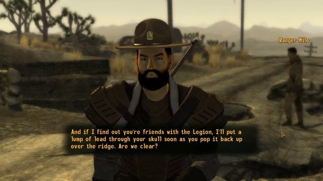 "I think its time i knock you down a peg or two, Ranger." (Fallout: New Vegas)