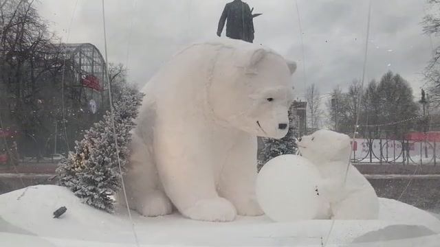 Зима в Москве. Болотная площадь. Маркет волшебства