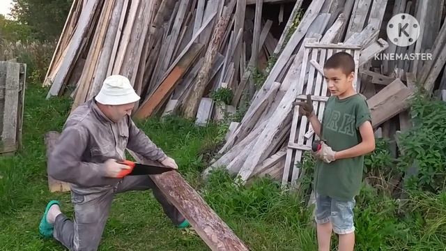 Заменили сгнивший пол в бане. Уборка в погребе. Заготовки.