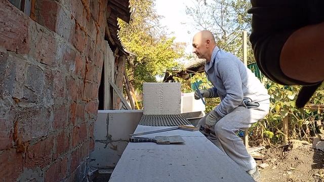 Ставлю стены. Строительство пристройки к дому 20 серия