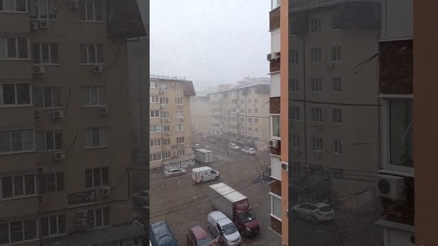 В КРАСНОДАРЕ ПЕРВЫЙ СНЕГ! 13.12.2024.