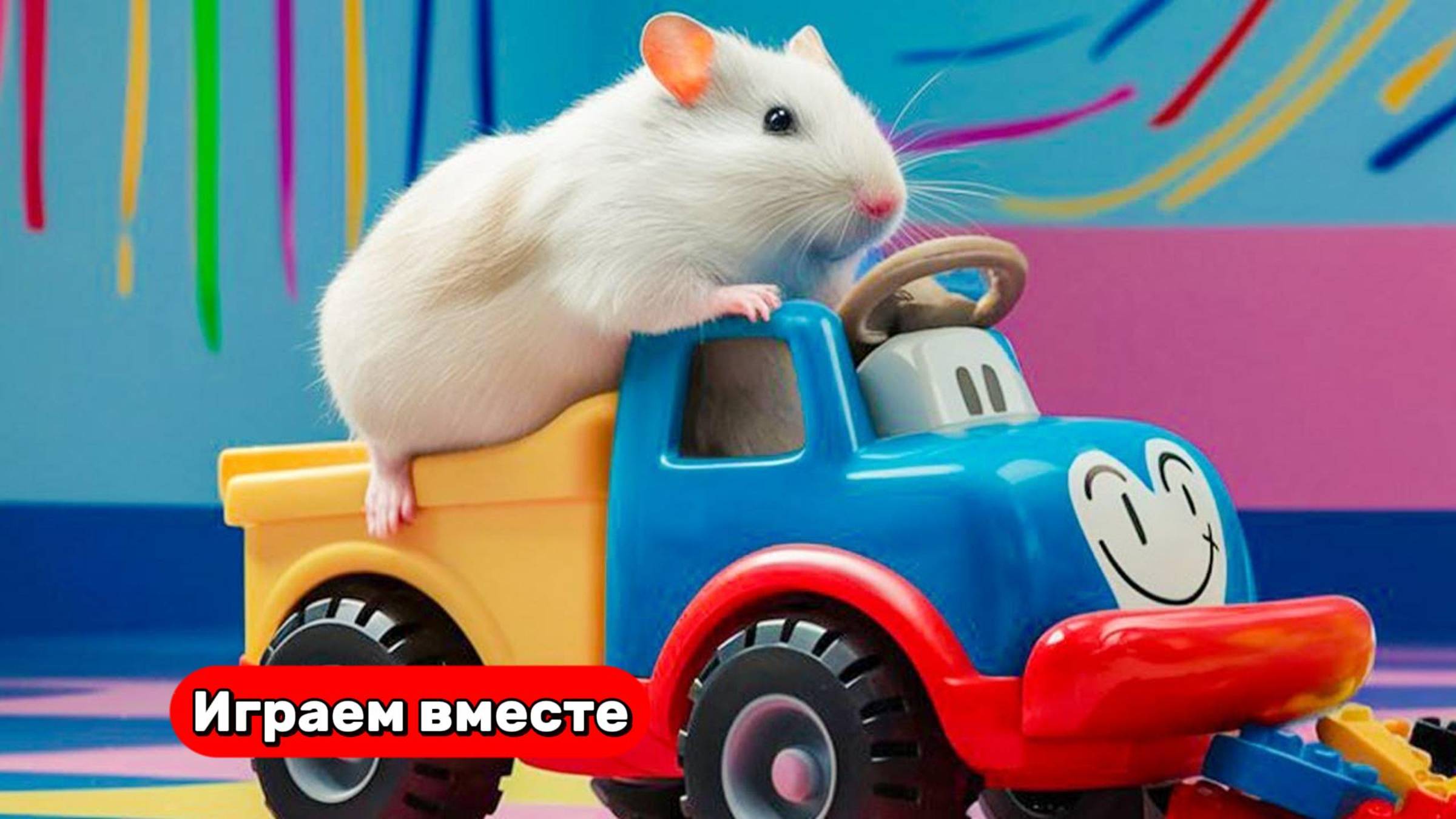 Хомяк сбегает из тюрьмы для умных животных с машинками 🐹 Видео для детей