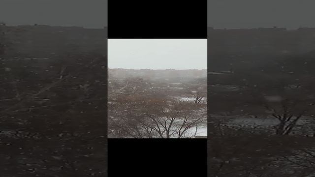 В Магнитогорске идёт снег (1 января 2025 г.)