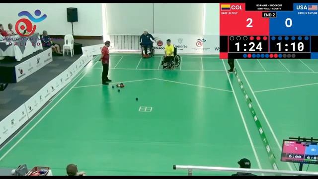 Бочча Calí World Boccia Challenger 11.10.2024. ½ финала Дубан Камило Сели VS Ника Тейлора
