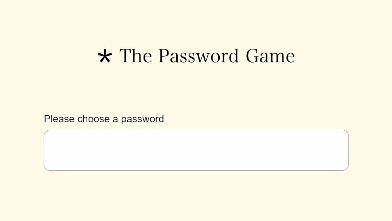 Стрим по The Password Game