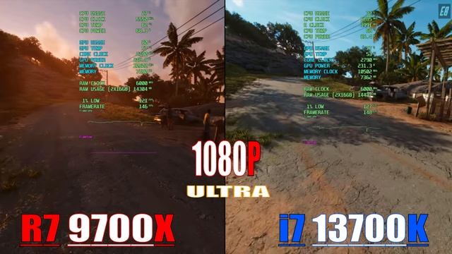 INTEL i7 13700K vs RYZEN 7 9700X || PC GAMES BENCHMARK TEST ||