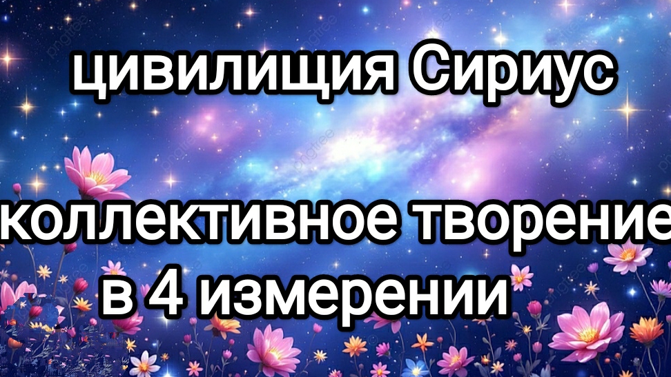 Цивилизация Сириус! Коллективное творение в 4 измерении. Основные принципы и критерии. 04.01.25 г.