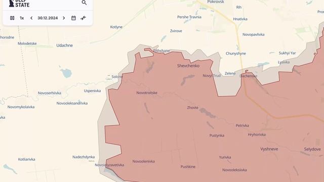Процесс обхода Покровска с юга на запад и попытки отрезания его снабжения за последнюю неделю по...