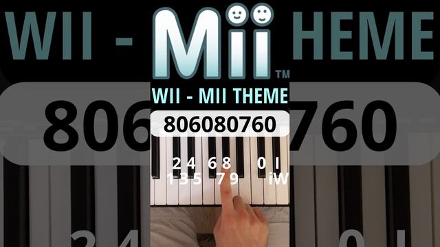 Wii Nintendo Switch Music Mii Theme EASY piano tutorial