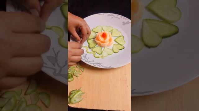 How to easy salad decoration with cucumber orange #shortsfeed #shortsvideo #salad