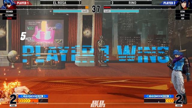 KOF XV 🔥 Rino (Leona/Najd/Ash) vs El Rosa (Sylvie/Krohnen/O.Yashiro)