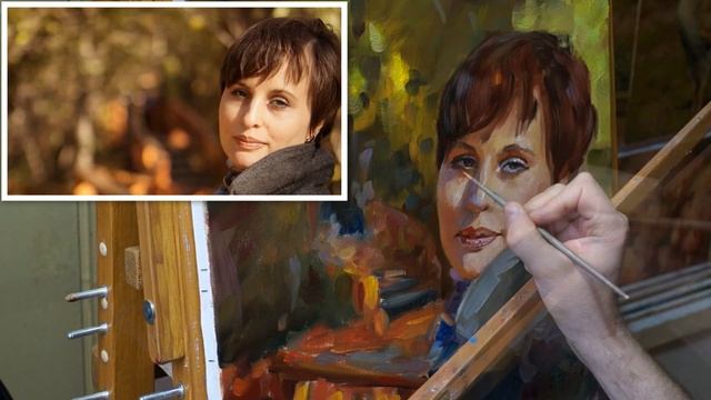 Портрет по фотографии. Масляная живопись. Олег Буйко. Oil painting. Painting a portrait.
