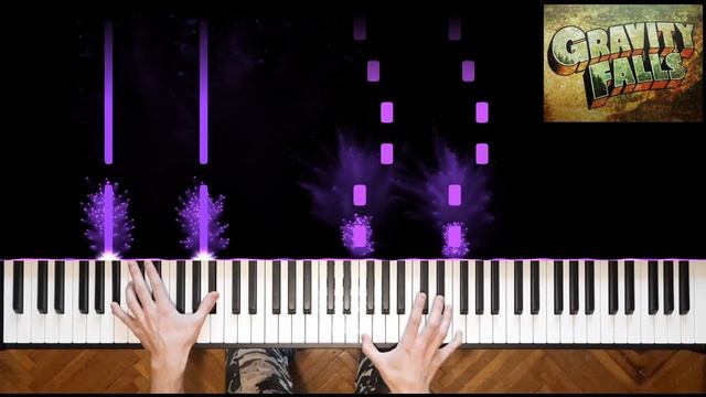 Gravity Falls Easy piano tutorial (music notes in the description/НОТЫ в описании)